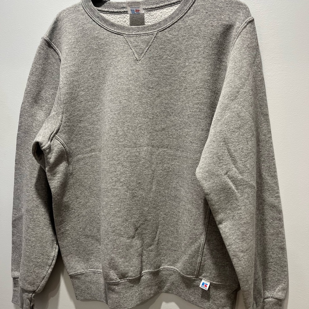 Vintage Russell Athletic Sweatshirt‎ Gray Pullover Crewneck Medium - Picture 6 of 7